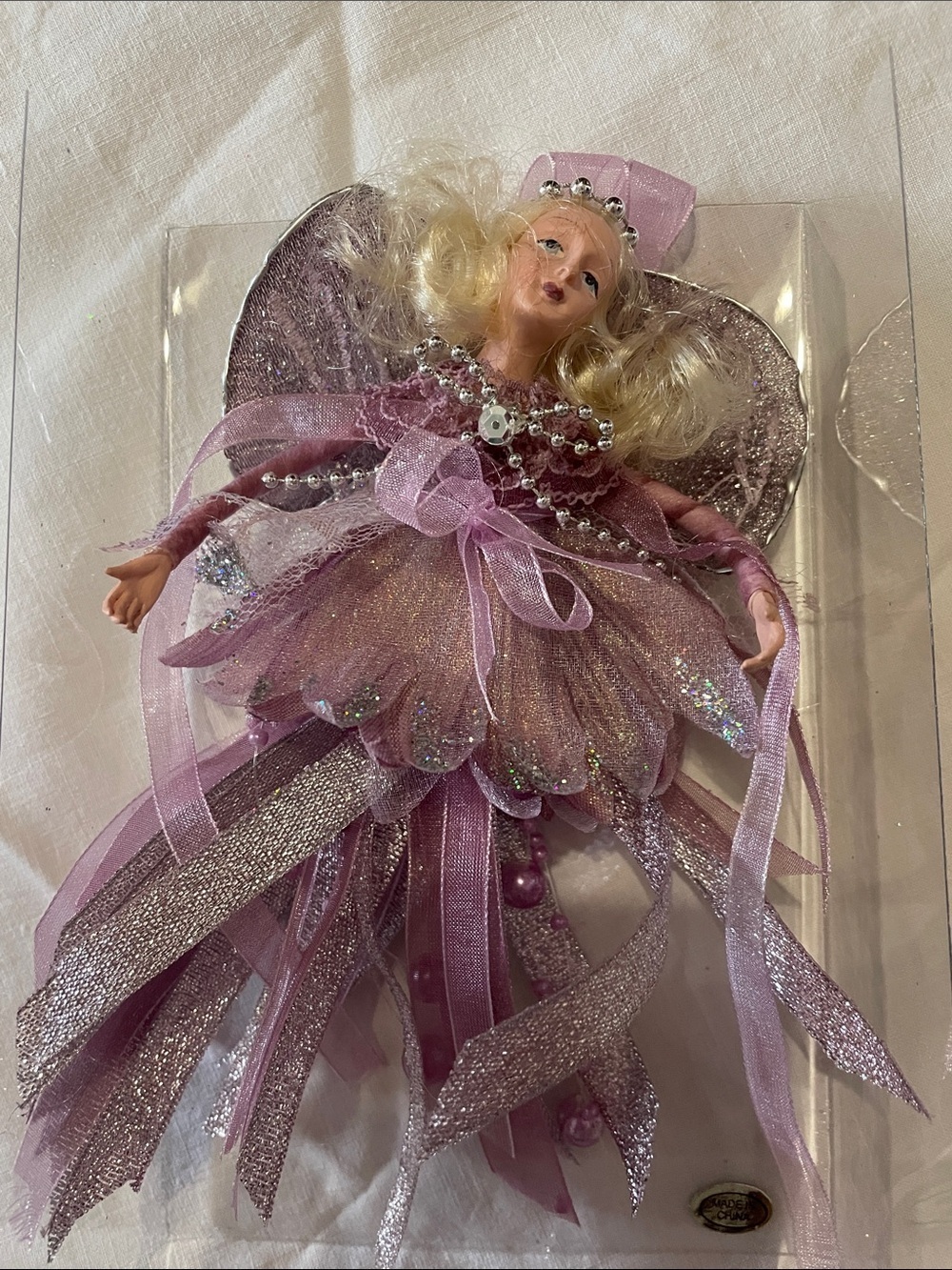 Purple Fairy Ornament - decor. New